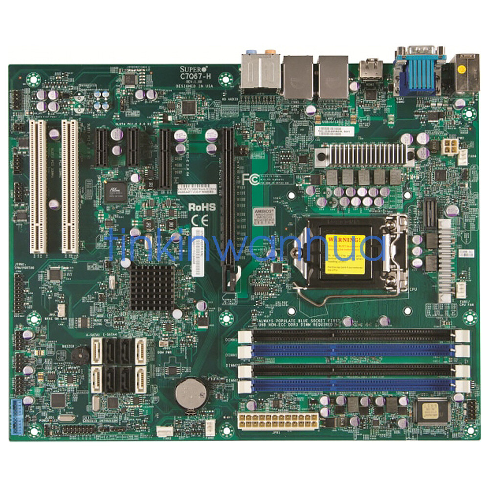 For Supermicro C7Q67-H Intel Q67 Express LGA-1155 DDR3 ATX Server Motherboard