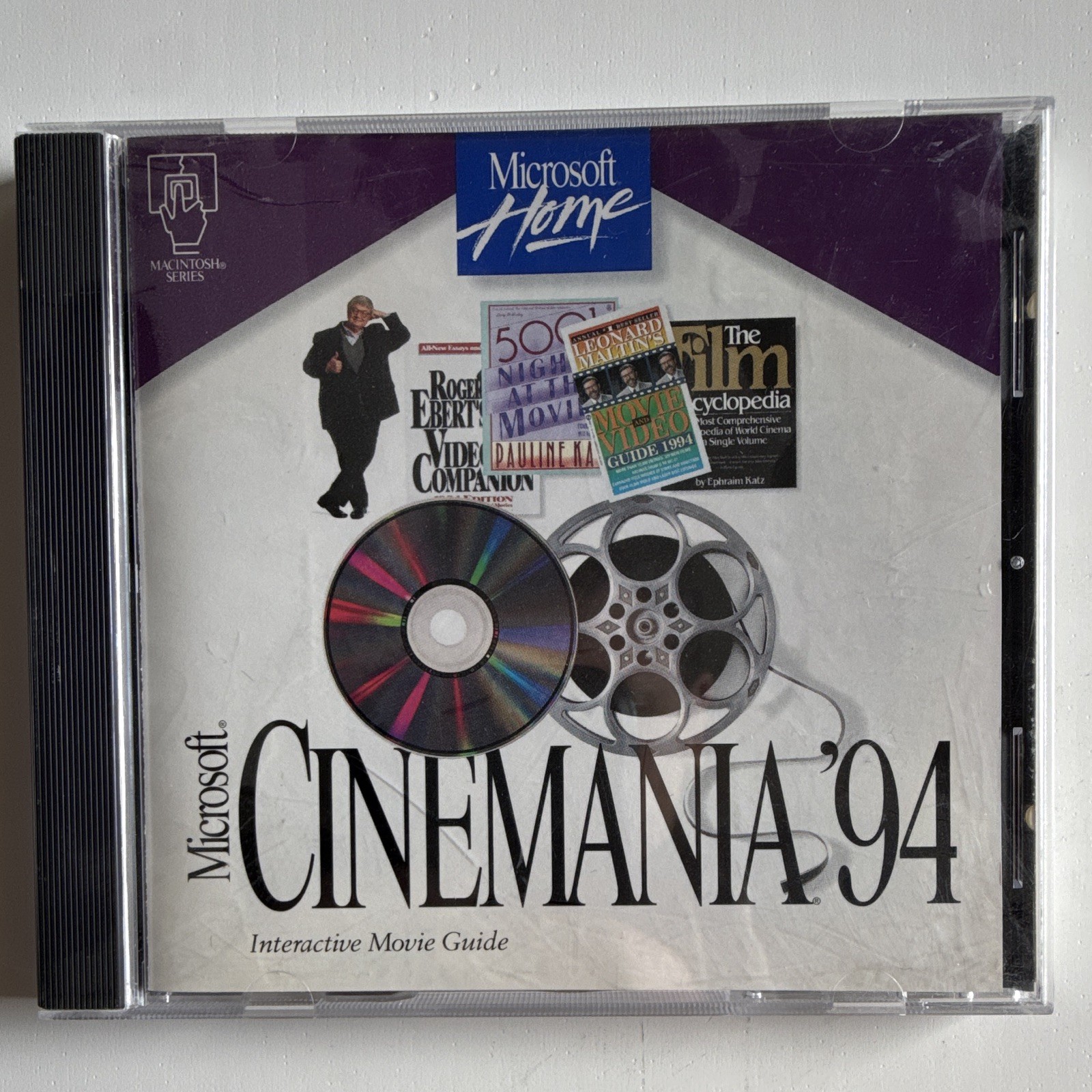 Microsoft Cinemania 94 CD-ROM PC Windows Vintage Movie Database Software