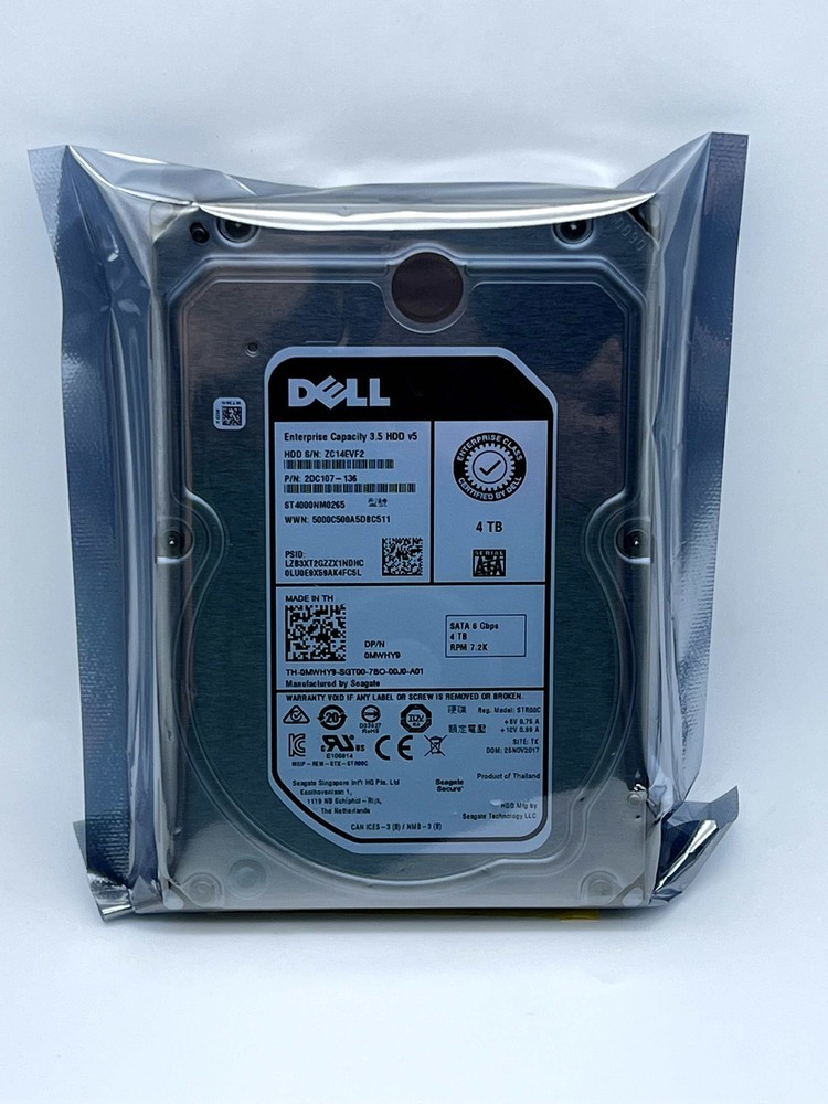 FOR DELL MWHY9 0MWHY9 ST4000NM0265 Seagate Exos 7E8 4TB SATA 6Gb/s 3.5" HDD