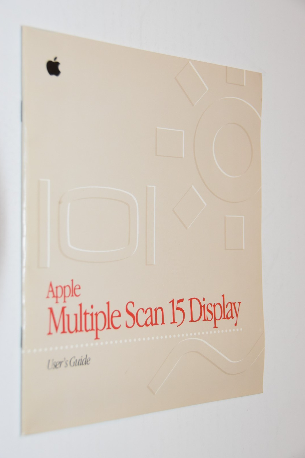1994 Vintage Apple Multiple Scan 15 Display Users Guide manual 030-6309-A 34 pgs