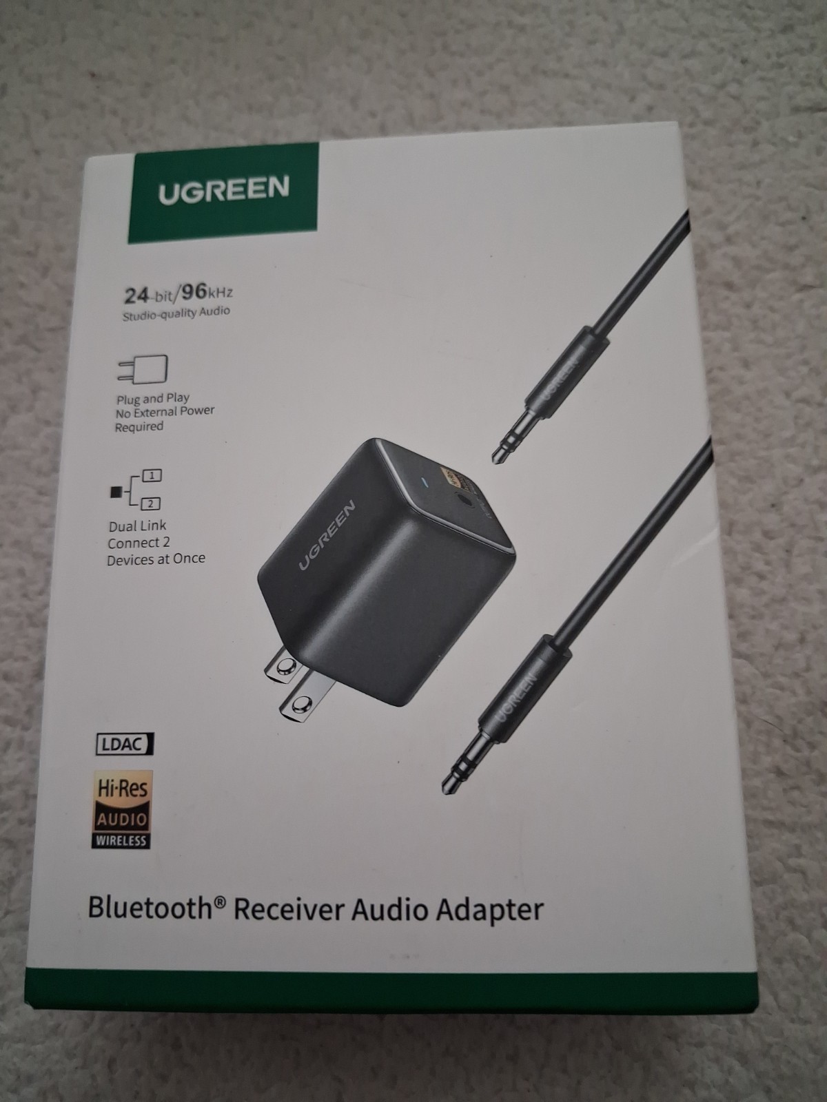 UGREEN Bluetooth Receiver Audio Adapter