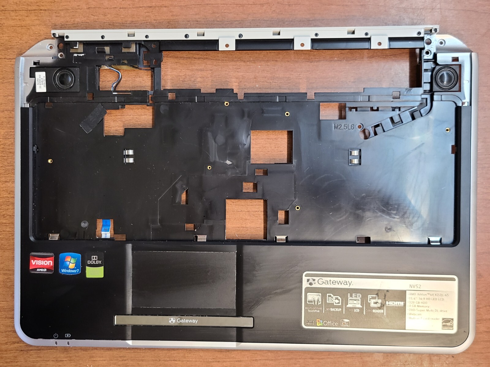 GENUINE GATEWAY NV52 MS2274 SERIES 15.6" LAPTOP PALMREST & TOUCHPAD 60.4BU28.005