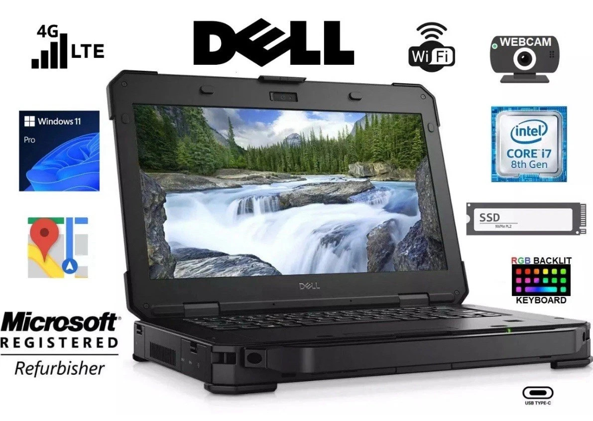 DELL Latitude 5420 Rugged i7 Touch 32GB 1TB SSD Win 11 Pro 4G GPS Office 2024