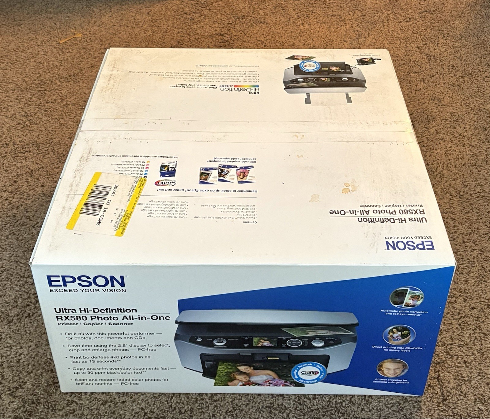 Epson Stylus Photo RX580 All-In-One Inkjet Printer Brand New Sealed Box