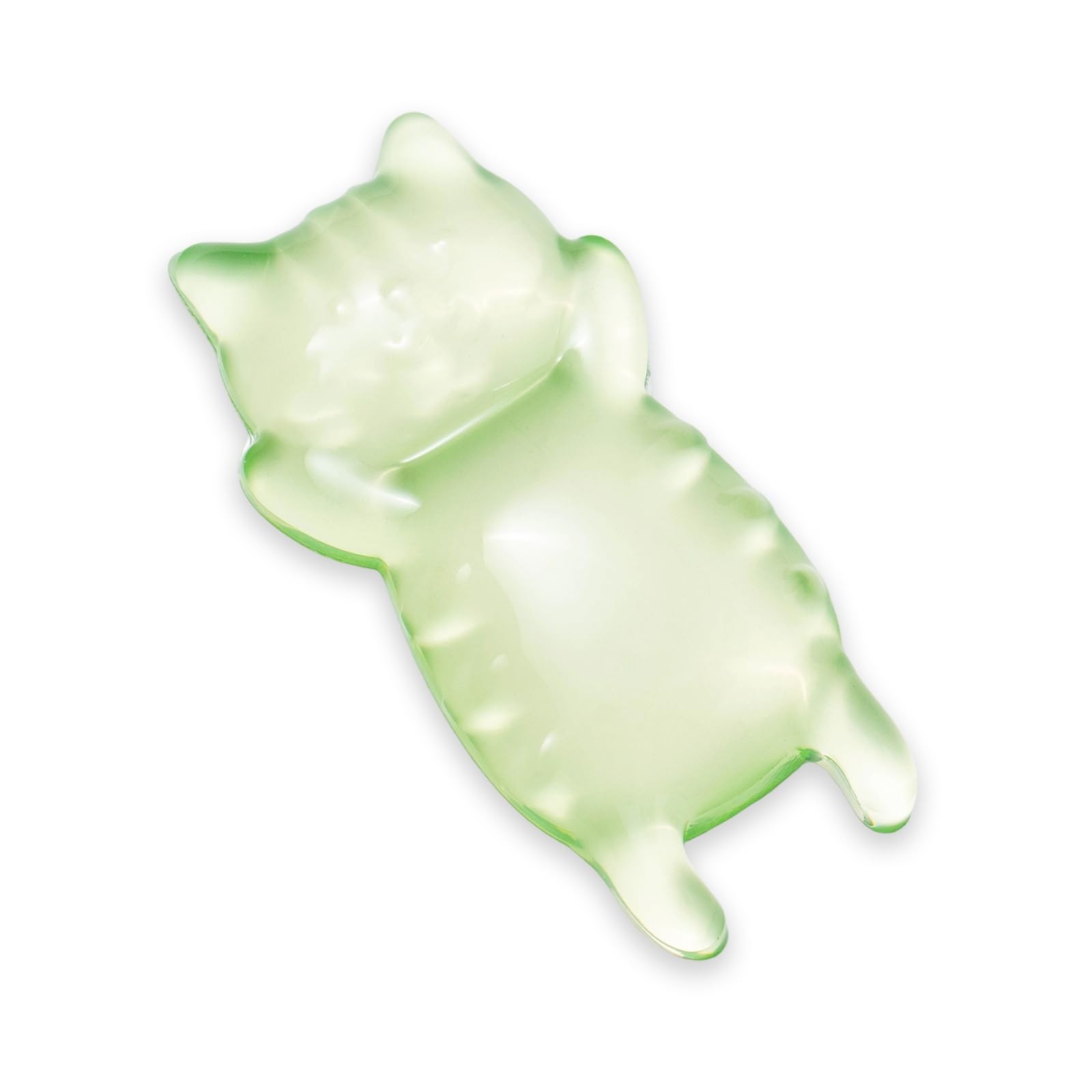 Ergonomic Silicone Gel Mouse Wrist Rest Clear Cute Cat Comfort Support Green