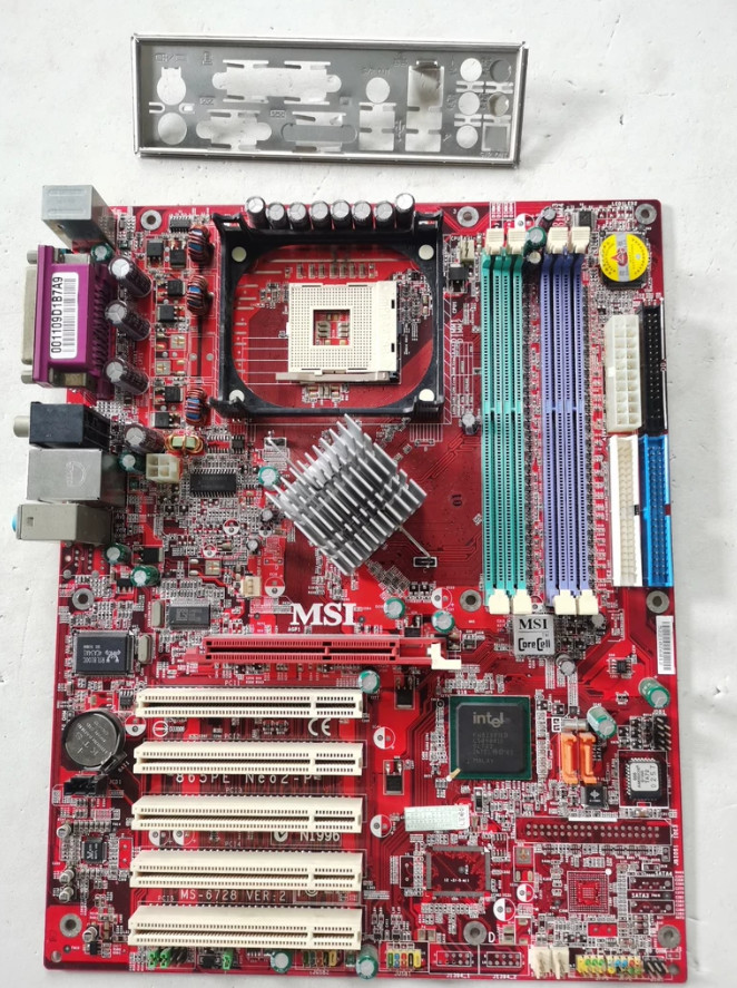 MSI 865PE Neo2‑P MS‑6728 Ver.2 Socket 478 ATX Motherboard AGP Retro Windows 98