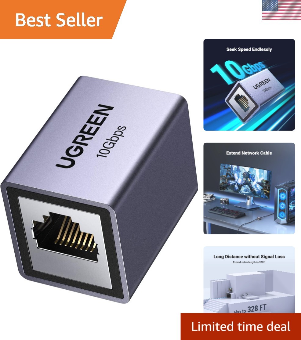 Durable 10Gbps Ethernet Extender with Aluminum Shell – 328ft Signal Stability