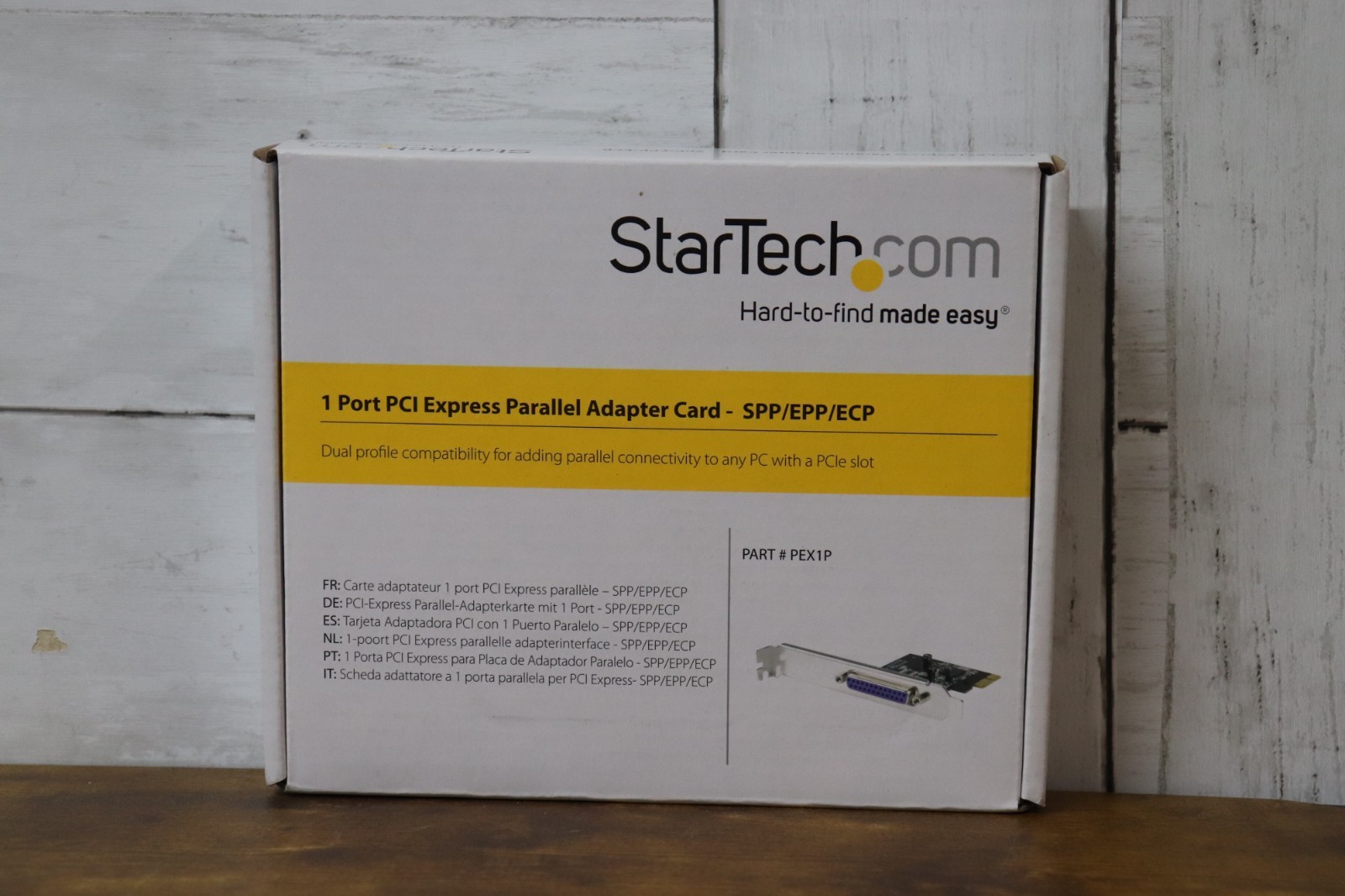 StarTech PCI Express Parallel Adapter Card PCIe PEX1P OPEN BOX