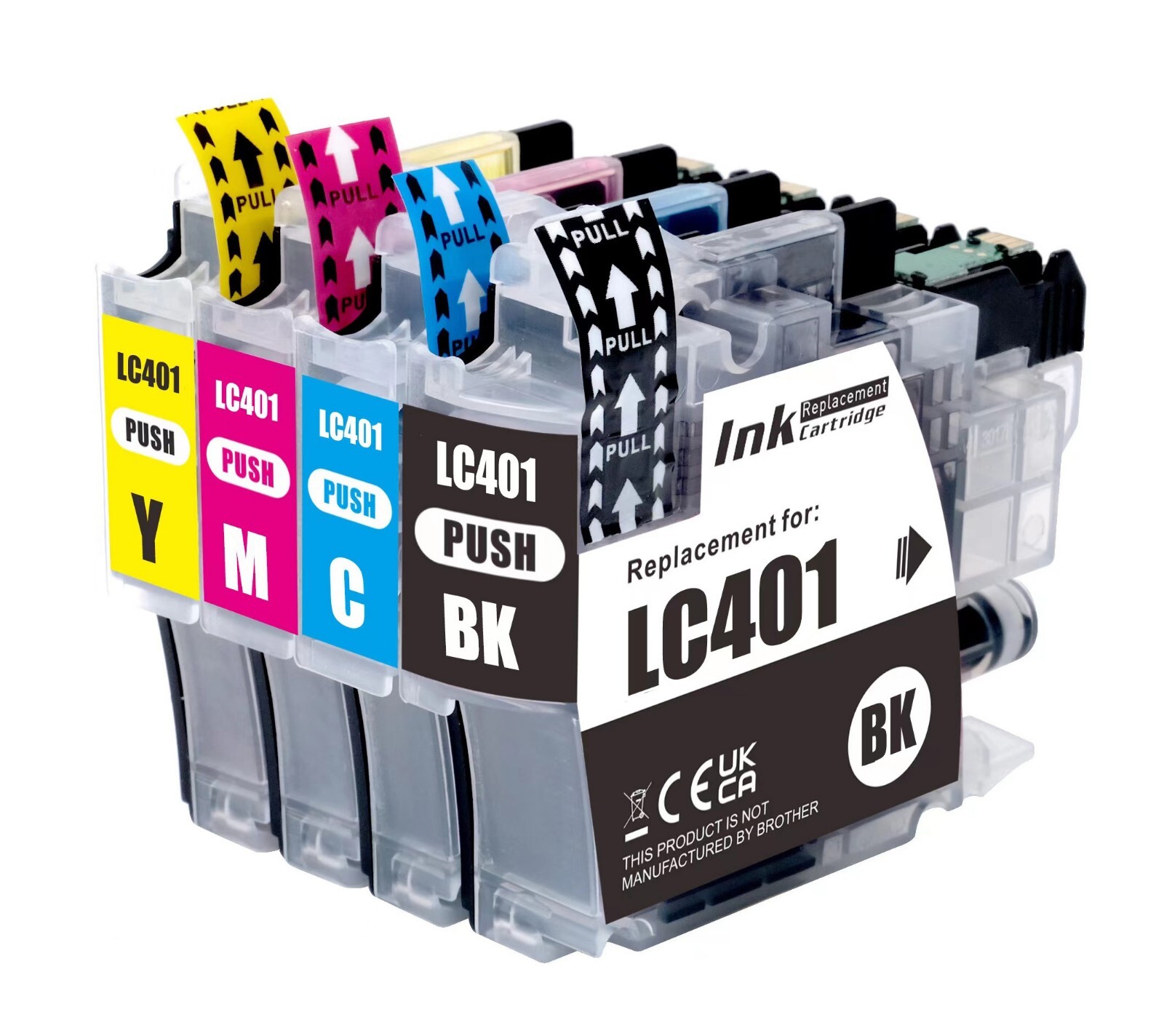 4 PK Premium Ink fits Brother Series LC401 MFC-J1010DW MFC-J1012DW MFC-J1170DW