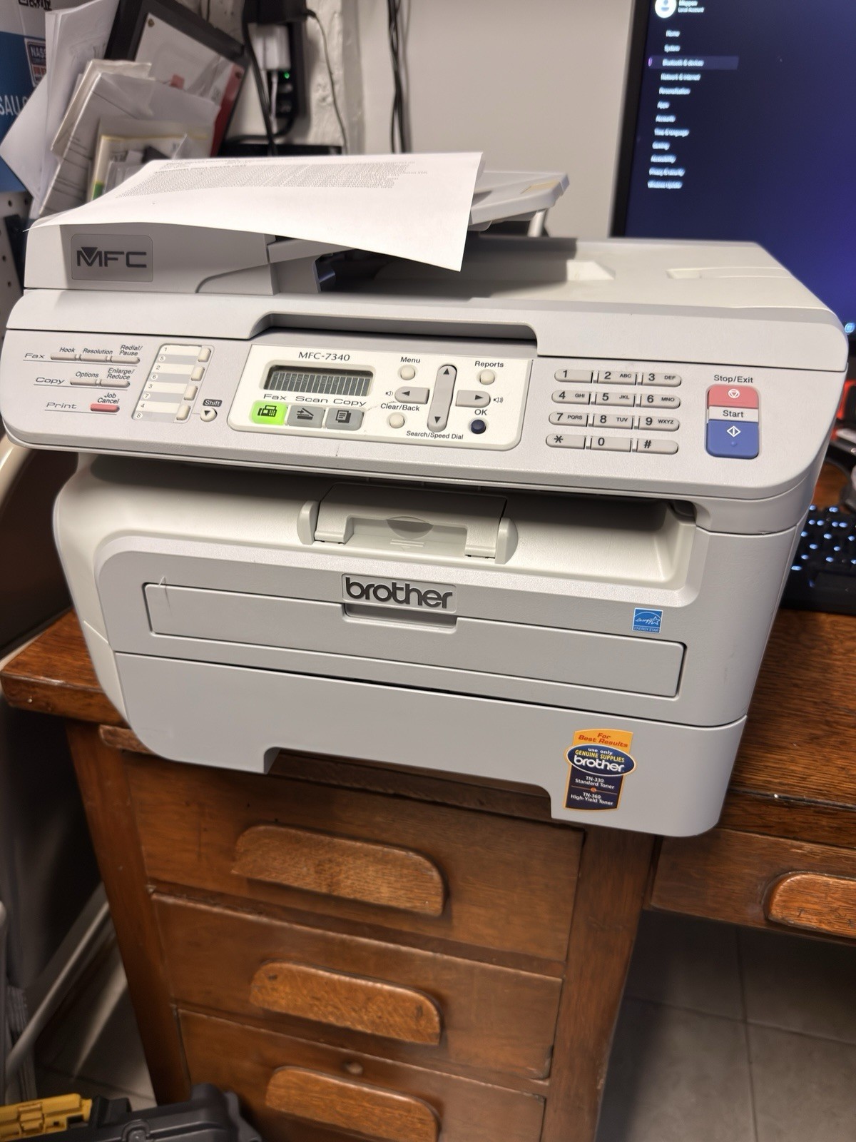 Brother MFC-7340 All-in-One Monochrome Laser Printer with DRUM/TONER