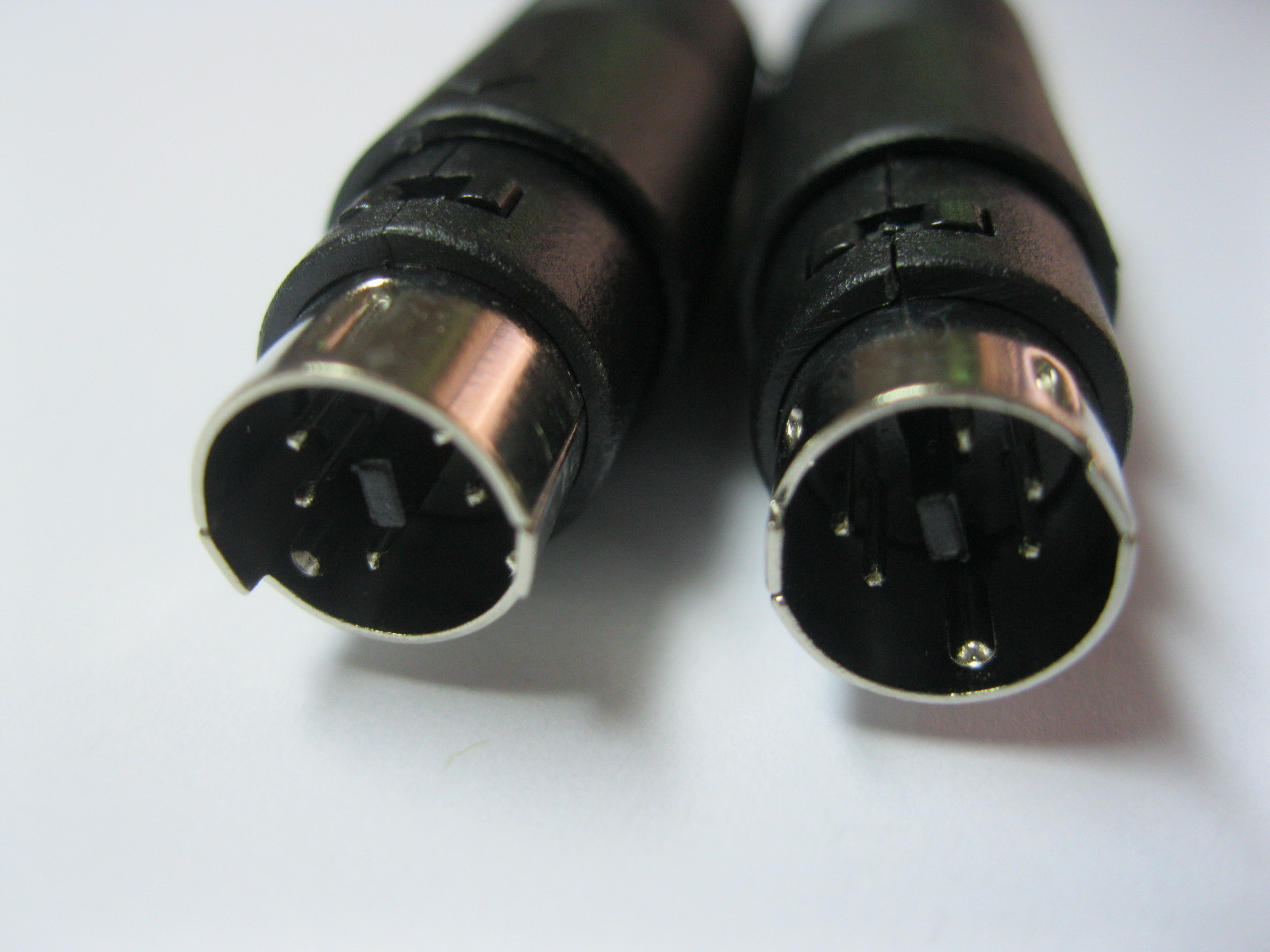 4 Pcs DIN Plug Male Connector 5 Pin Mini with Plastic Handle New