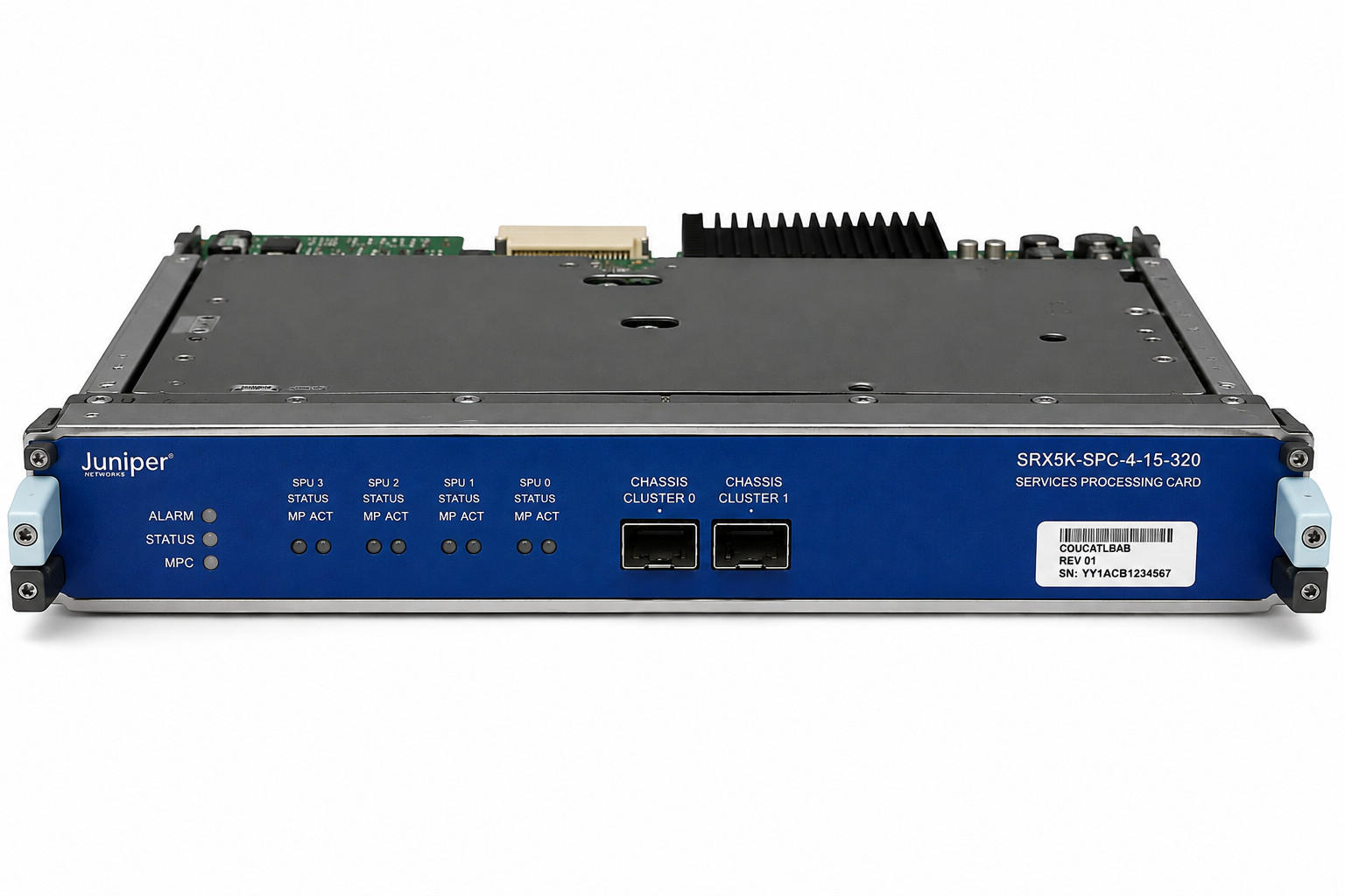 Juniper SRX5K-SPC-4-15-320 SPC2 Services Processing Card COUCATLBAA Blue