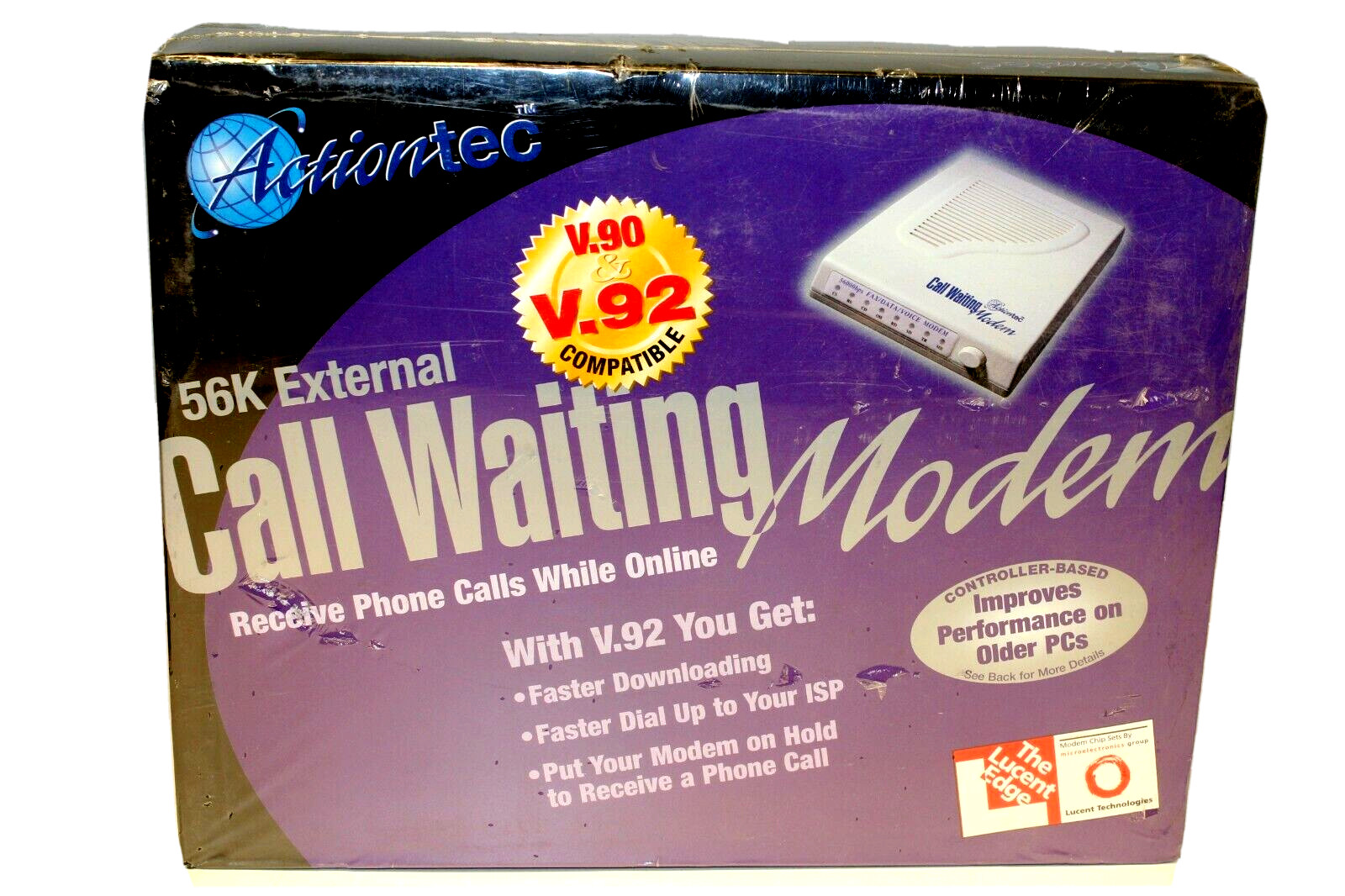 EXV9212-01CW Actiontec 56K External Call Waiting Modem VINTAGE NEW~