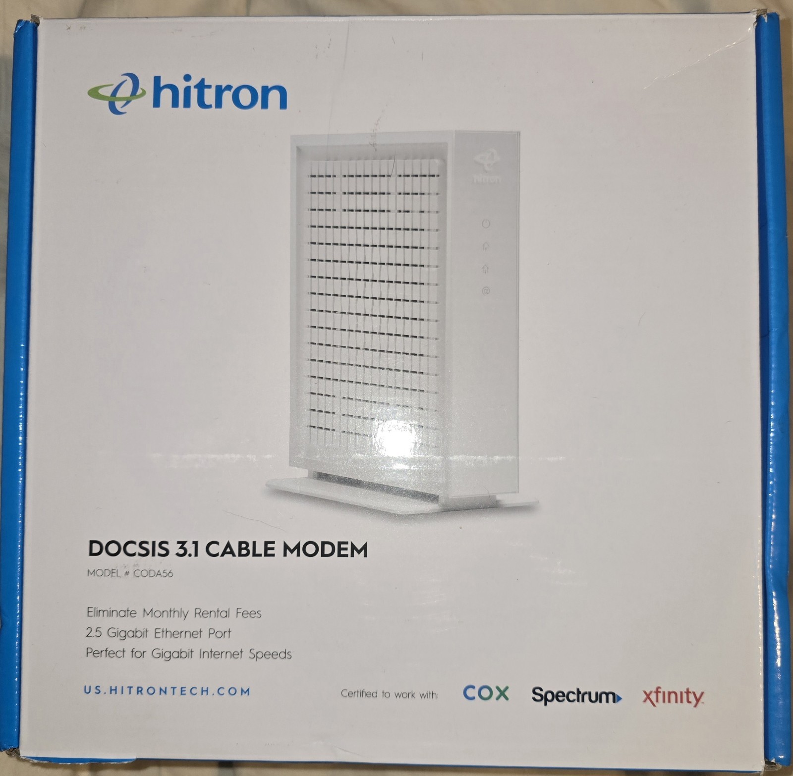 Hitron DOCSIS 3.1 Cable Modem 2.5Gb (White)