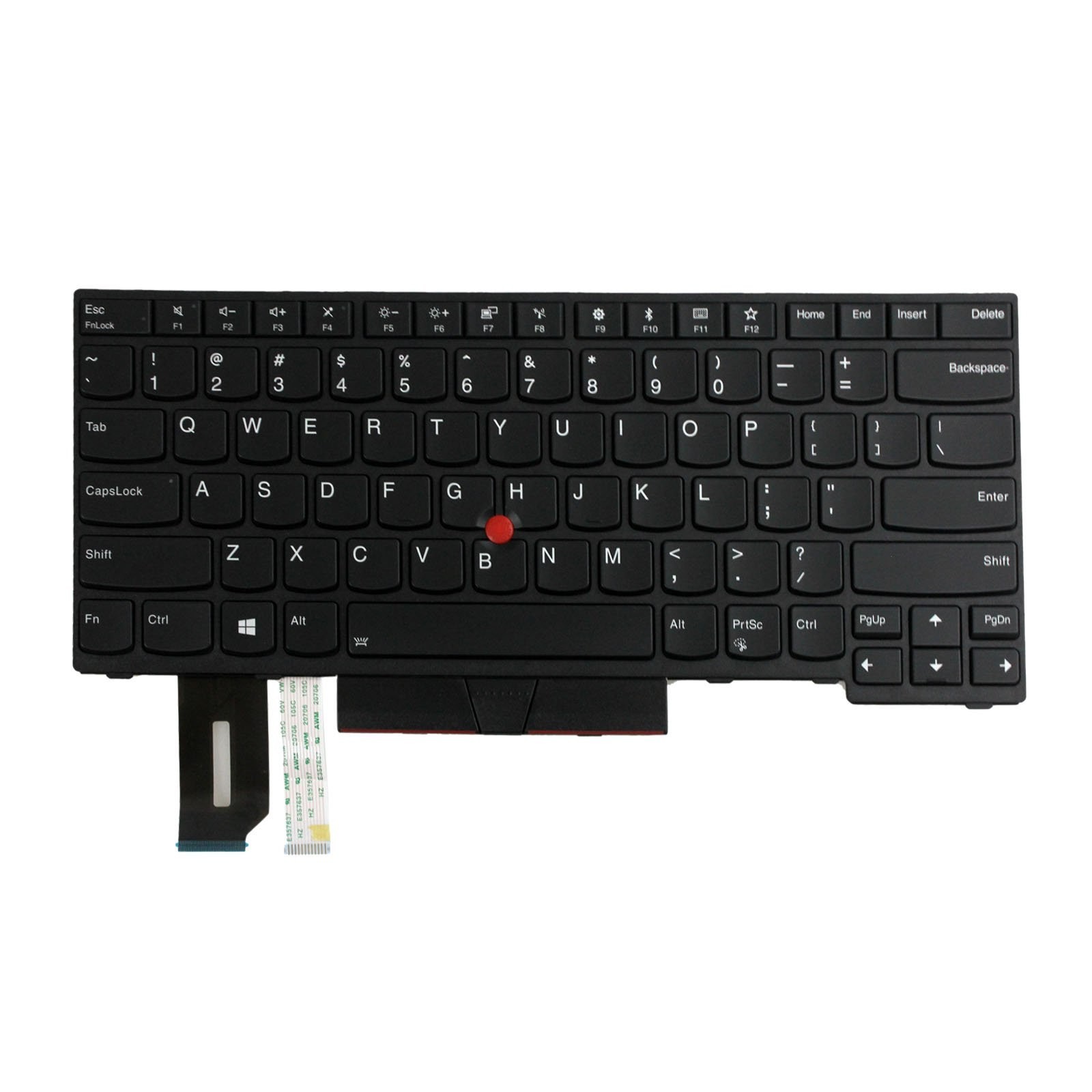 US Keyboard for Lenovo ThinkPad E480 E485 T480s L480 L380 - Replacement, High Qu