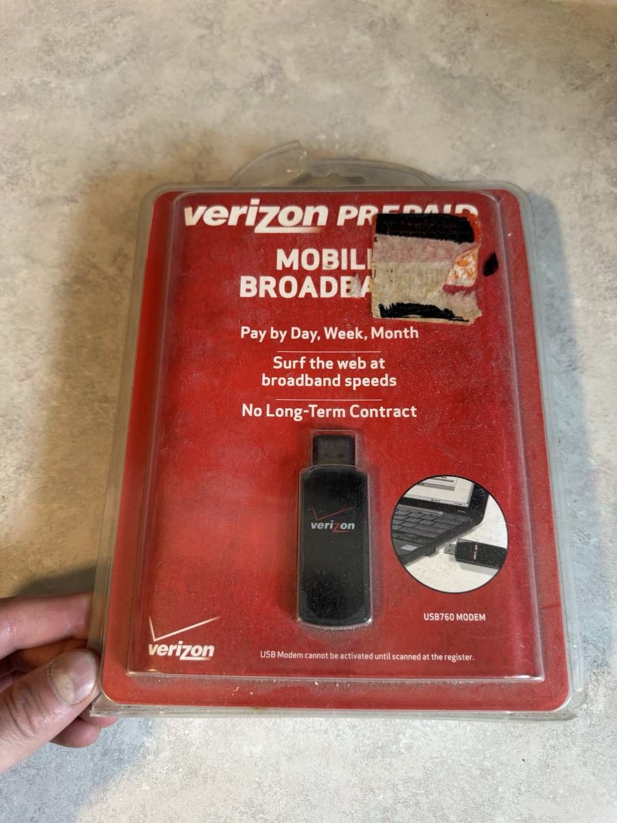 Verizon Novatel WiFi USB760 Modem Aircard Broadband Access w Guidebook 