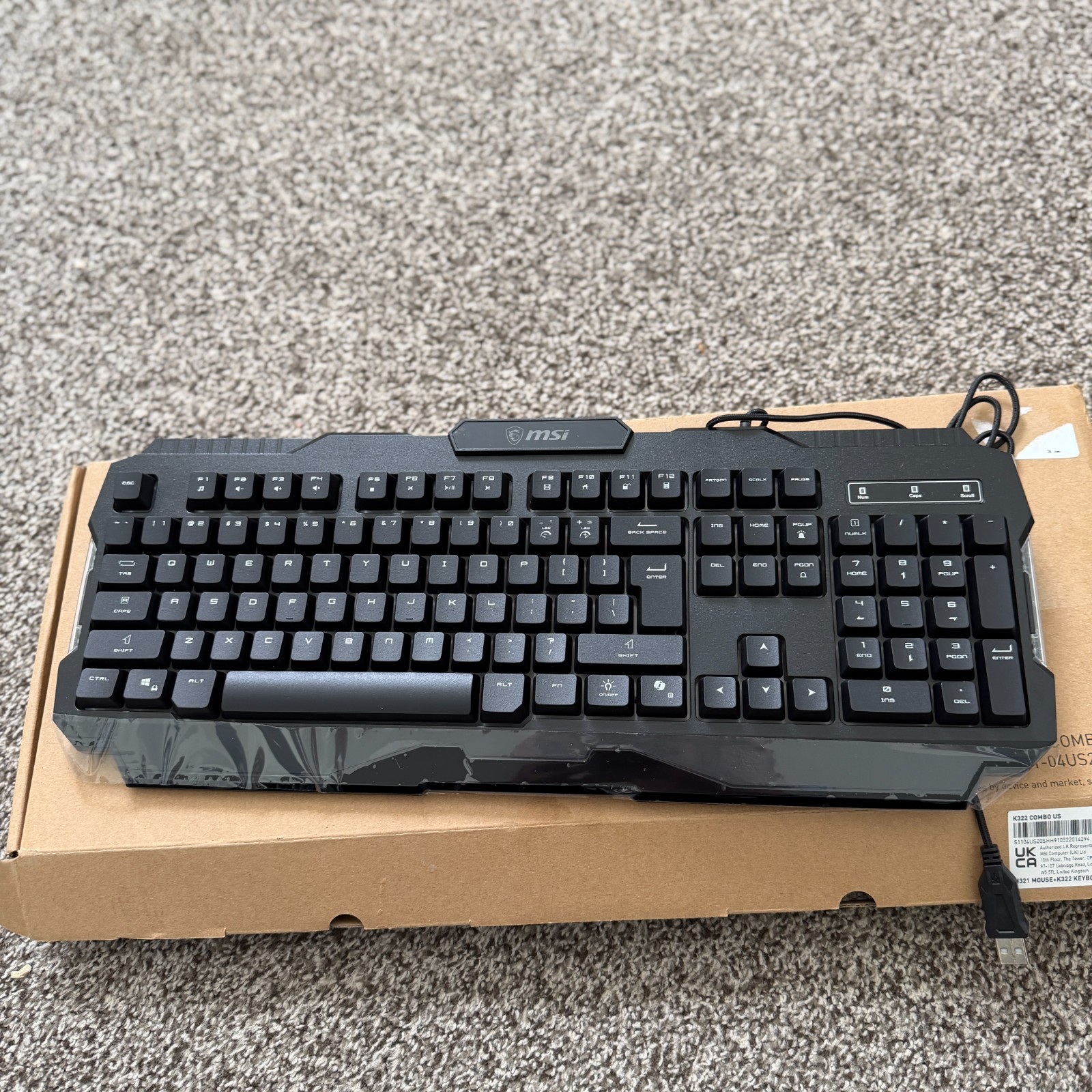 MSI Wired K322 Keyboard only RGB Gaming Keyboard