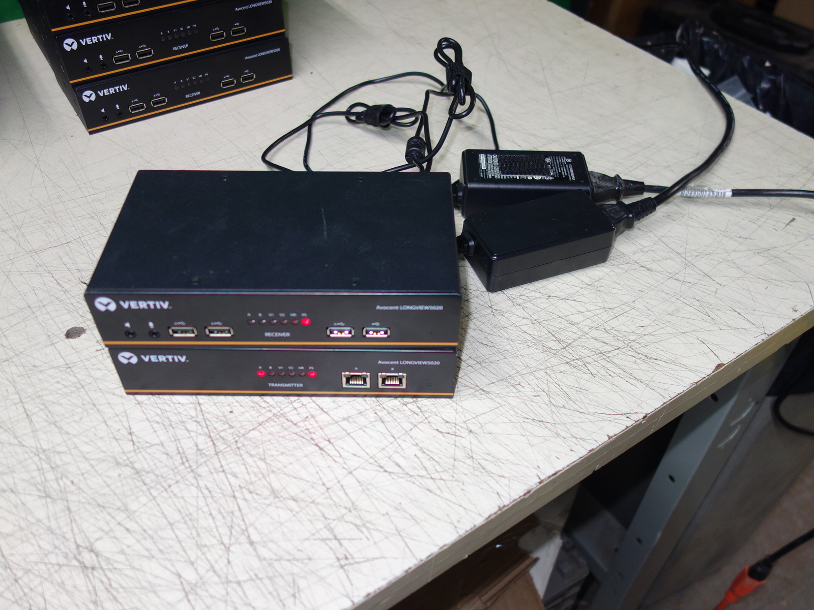 VERTIV LONGVIEW 5020 DUAL DP 4K RECIEVER/TRANSMITTER LV5020P WITH CABLES