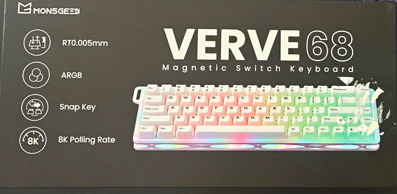 Monsgeek VERVE68 Wired Mechanical Keyboard RGB QWERTY English Black