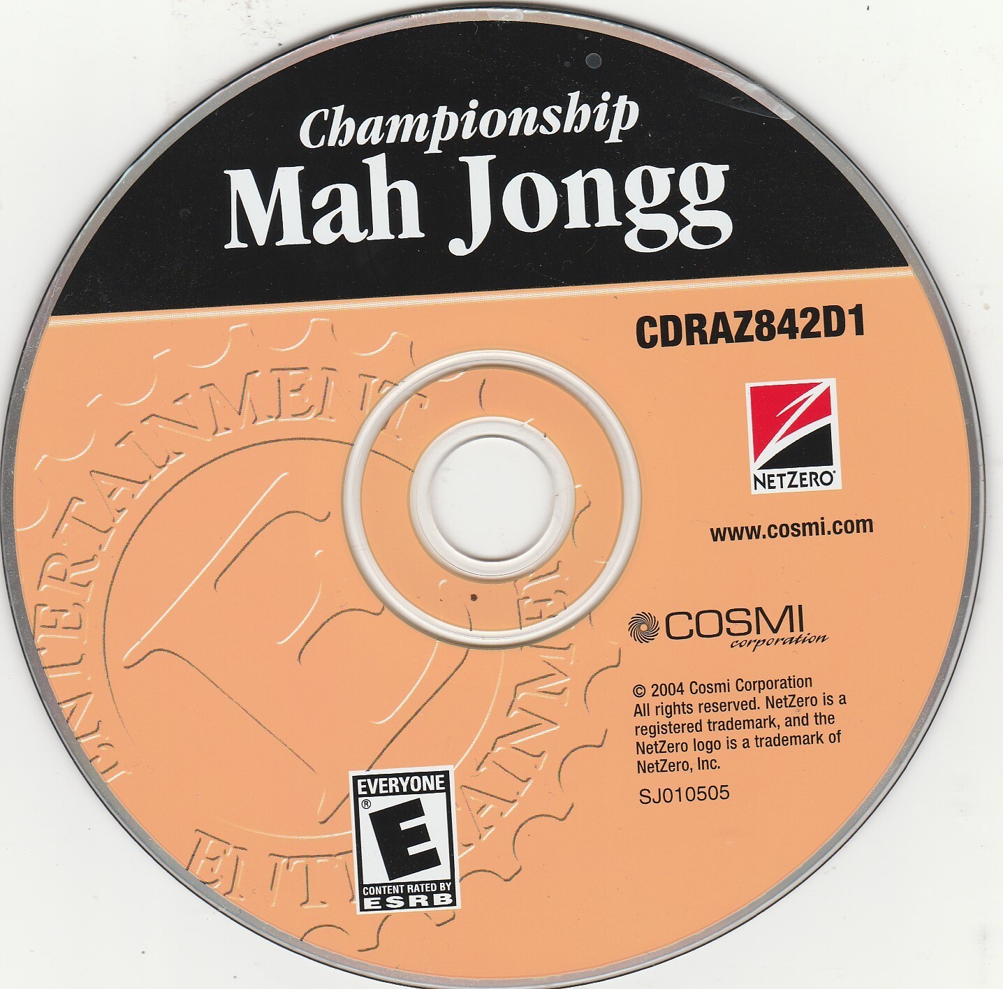 Championship Mah Jongg CD-Rom Game by Cosmi / NetZero  CDRAZ84201