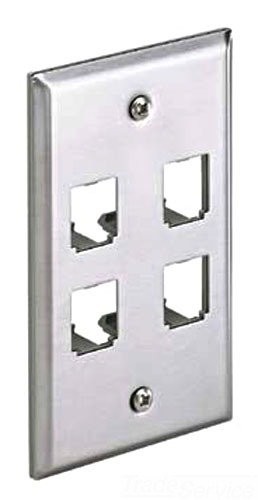 Panduit Mini-Com 4 Sockets Single Gang Faceplate (cfp4sy)