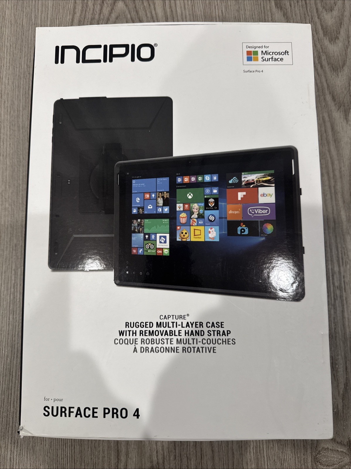 Incipio Capture Rugged Multi-Layer Case with Hand Strap For Surface Pro 4
