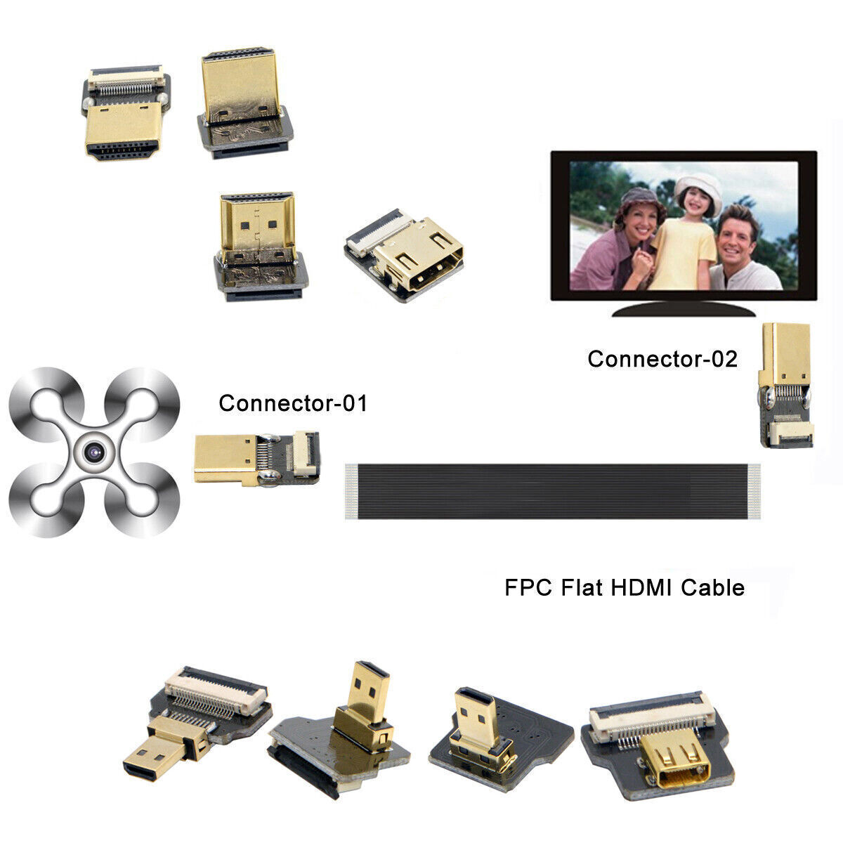 CYFPV FPC Ribbon Flat Cable 0.5mm Pitch 20pin for HDMI HDTV FPV Multicopter