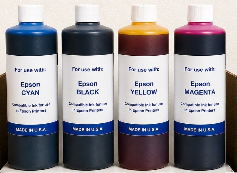 REFILL INK COMPATIBLE EPSON ECOTANK L3210 L3250 L3260 L3560 ( 4000ml C-Y-M-K)