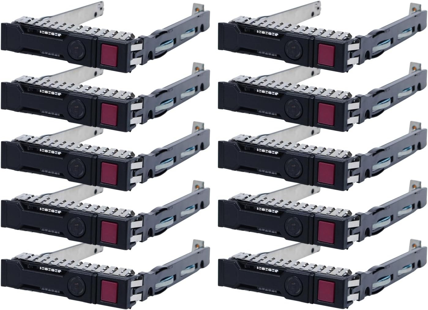 10-Pack Hard Drive Tray Caddy 2.5 SSD Caddy 651687-001 651699-001 Hard Drive