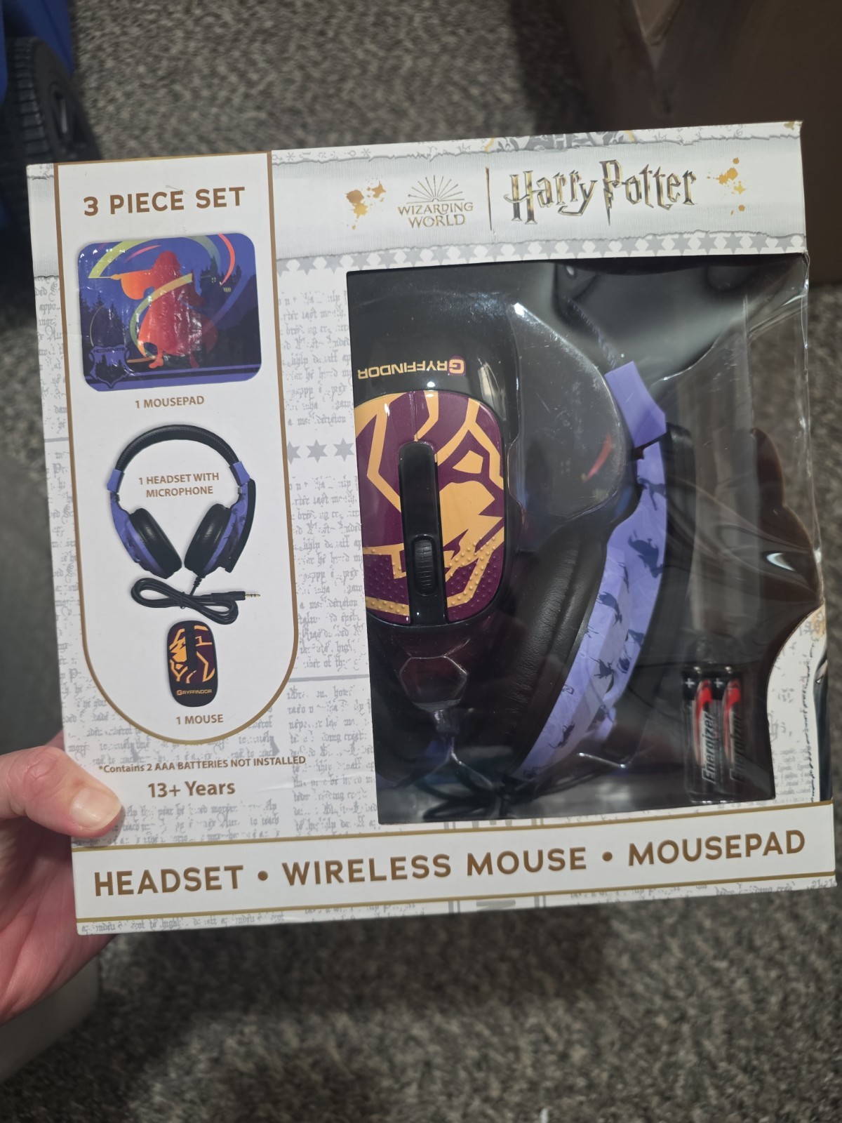 Harry Potter Headsets with Microphone, Wireless Mouse & Mousepad Set New