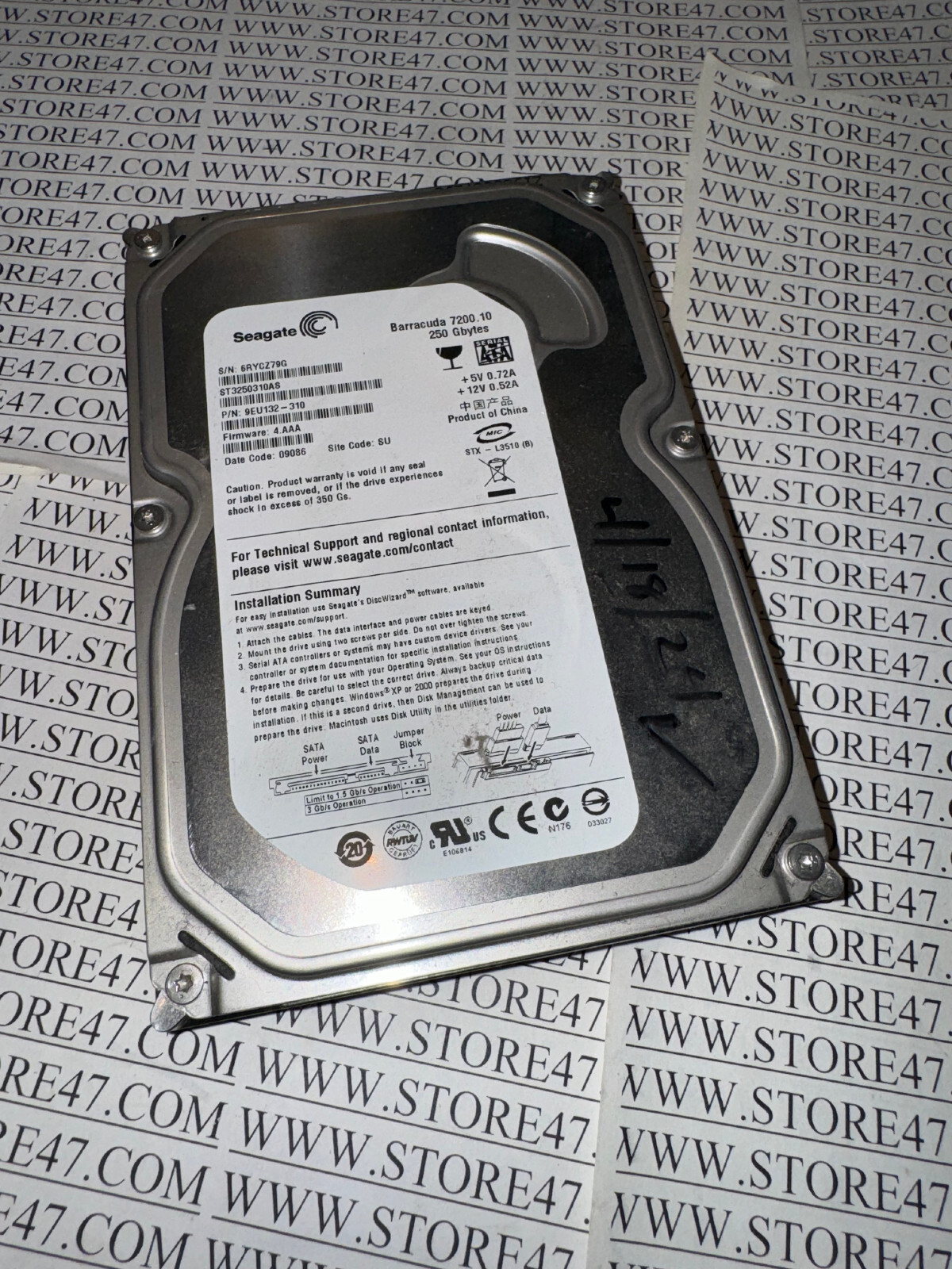 Seagate Barracuda 250gb SATA  ST3250310AS  4.AAA 9EU132-310