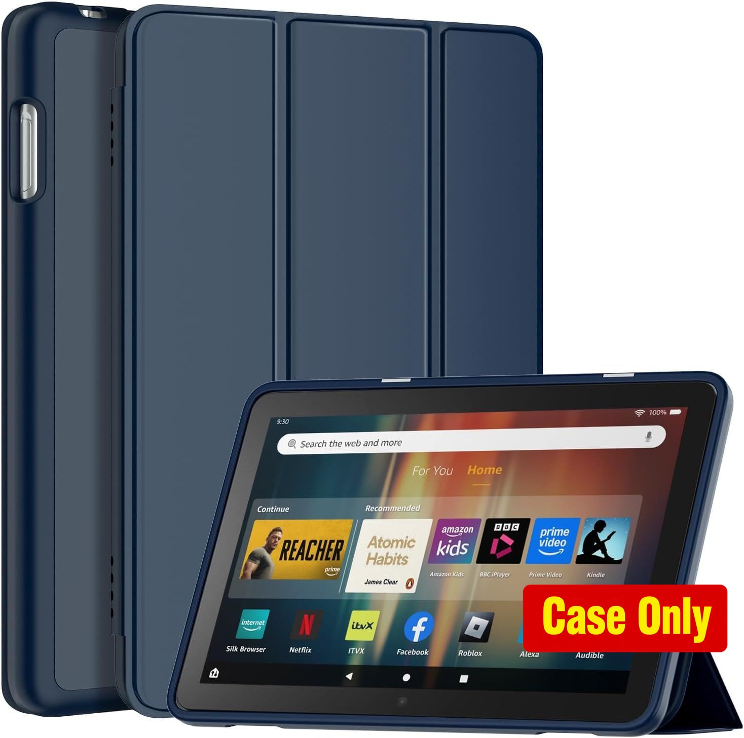 Trifold Smart Cover Case for Fire HD 8 & 8 Plus Tablet, Auto Wake/Sleep Feature,