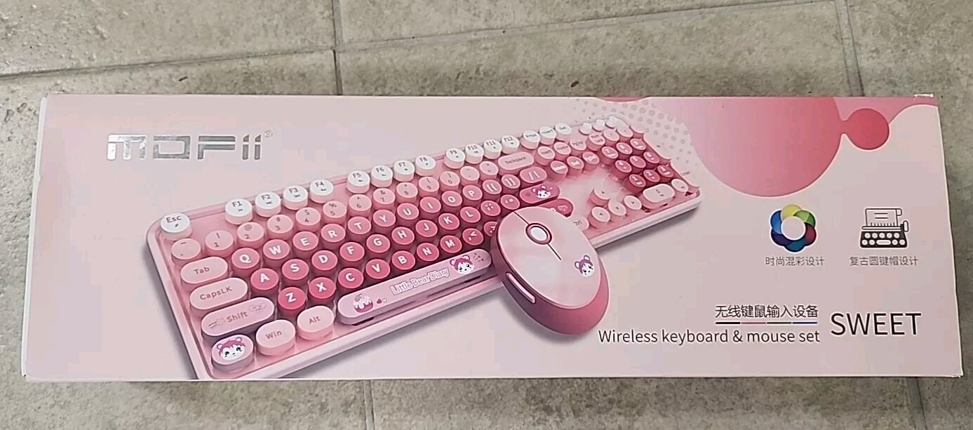 Mofii Charming Colorful Wireless Keyboard and Mouse set for PCLaptop/Mac "Sweet"