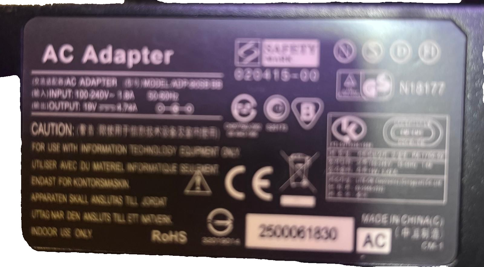 Original Delta 90W AC Adapter ADP-90SB BB Power Supply ADP-90MD 19V 4.74A Charge