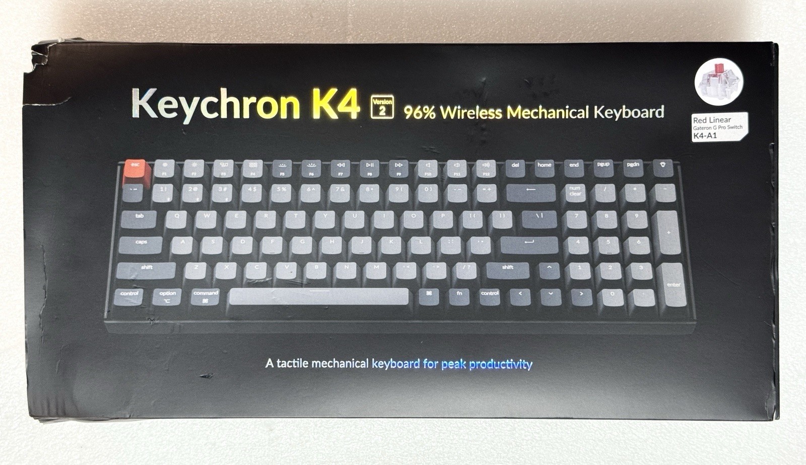 Keychron K4 V2 96% Layout w/Super Red Switch Bluetooth/Wired Mechanical Keyboard
