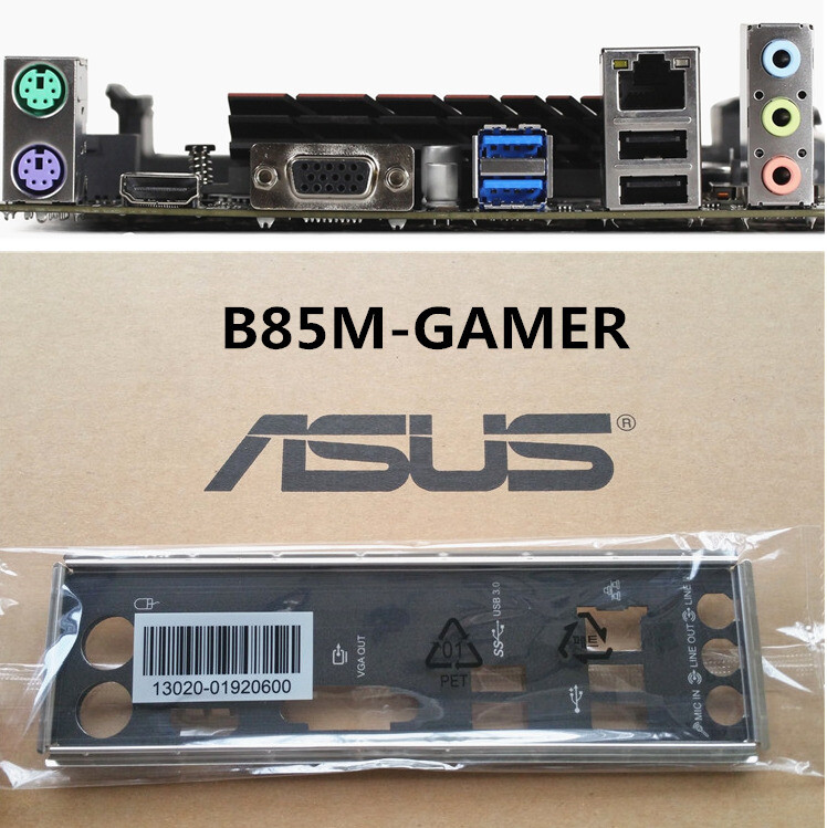 Original For Asus B85M-GAMER Shield IO I/O Rear Baffle Backplate Motherboard