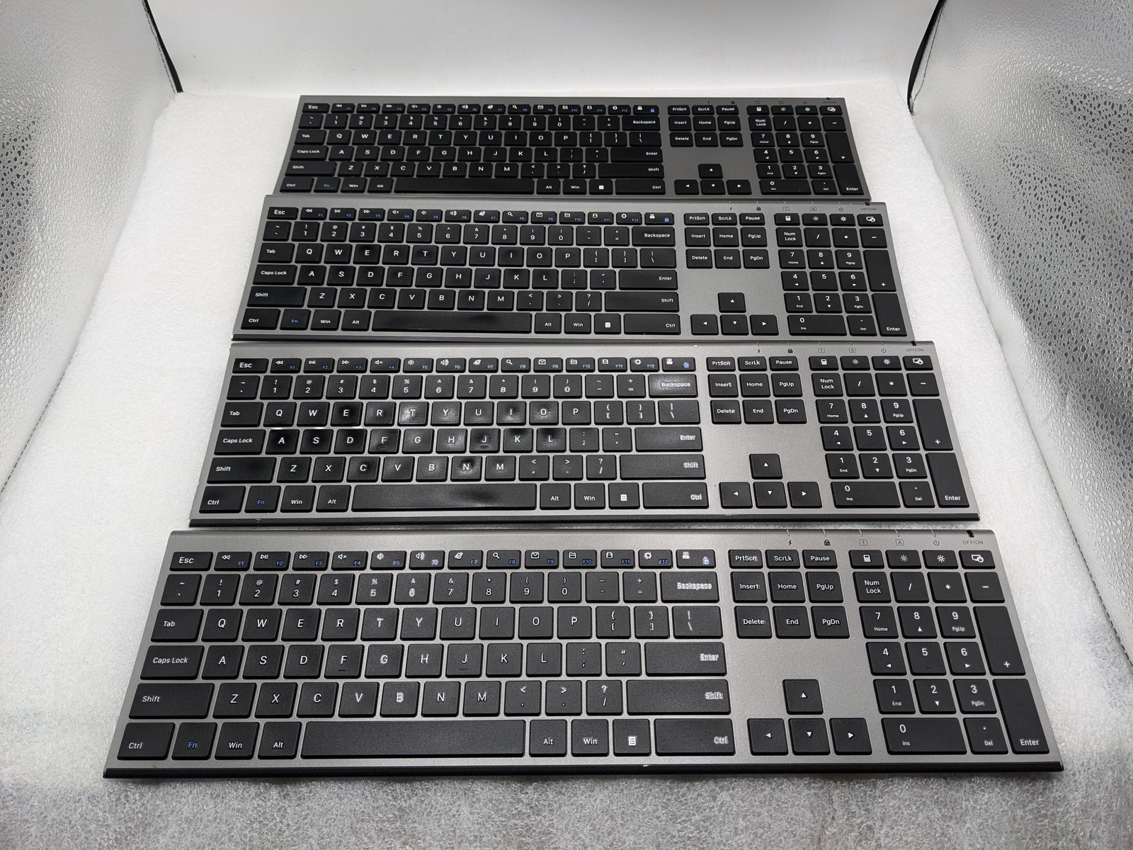 LOT OF 4 Wireless Keyboard VssoPlor 2.4GHz Slim with Numeric Keypad No Cable