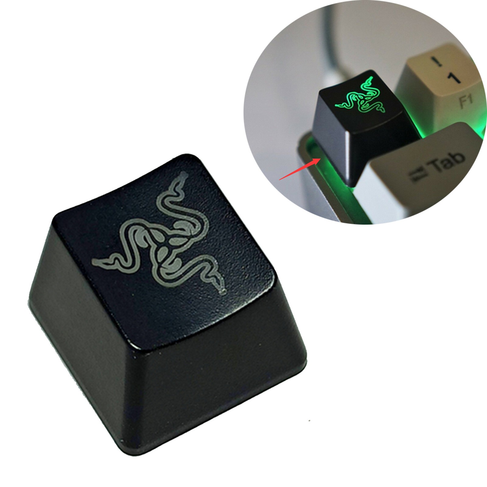 For Razer Logo Backlit Mechanical Keyboard ABS ESC Keycap Cross Shaft R4 Key Cap