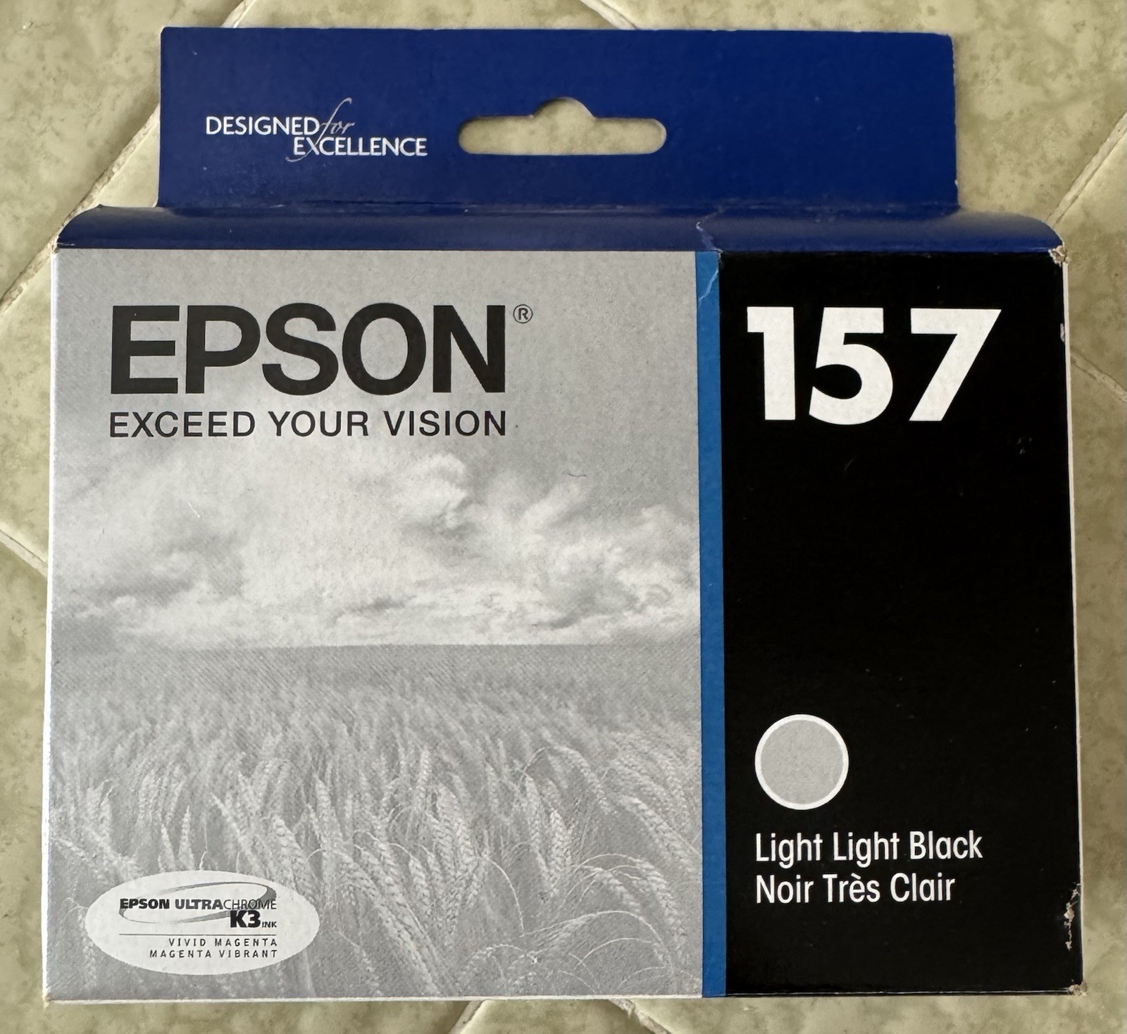 Genuine Epson T157920 157 Light Light Black Ink Cartridge R3000 OEM Sealed Box