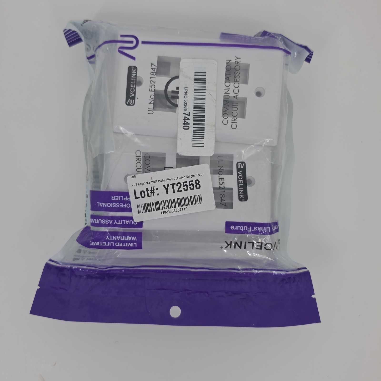 10 Pack VCELINK KEYSTONE WALL PLATE 6 PORT