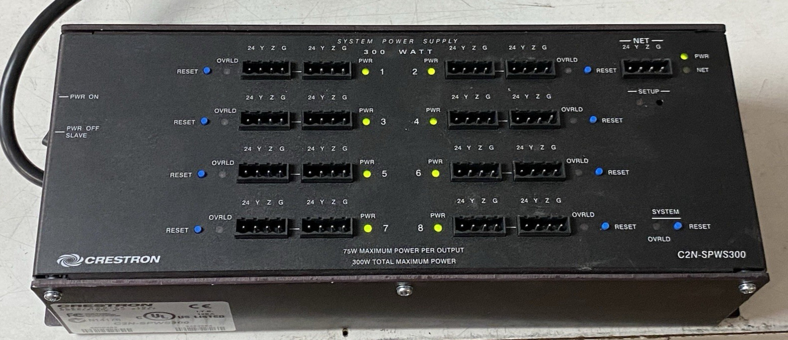 Crestron C2N-SPWS300 8-Channel Power Supply
