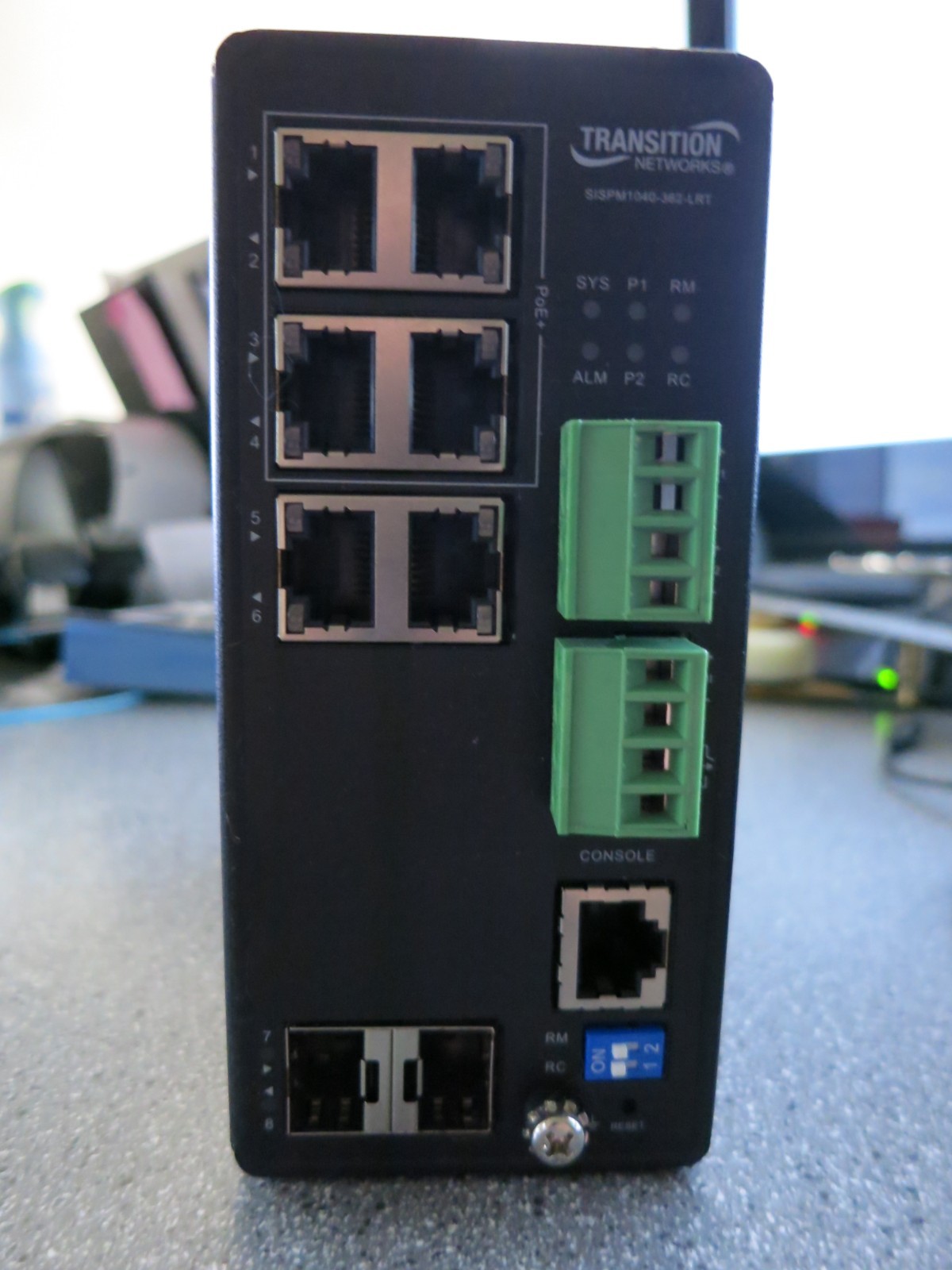 Transition Hardened SISPM1040-362-LRT switch 8 ports 10/100/1000Base-T PoE