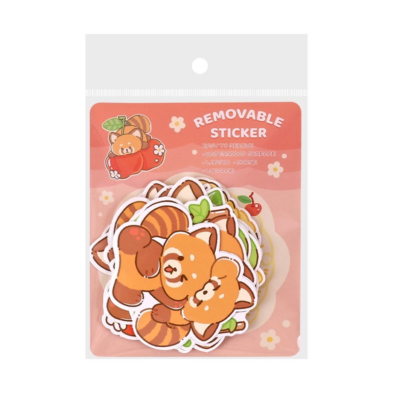 Cute Animal Removable Sticker Waterproof Surface 10 Pcs Decorative Tag School