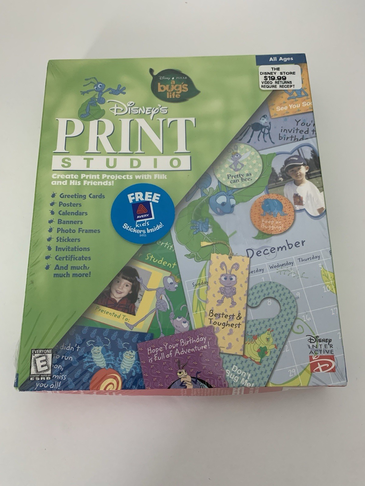 Disney/Pixar Print Studio A Bug's Life CD-Rom Create Cards Stickers Software 95’