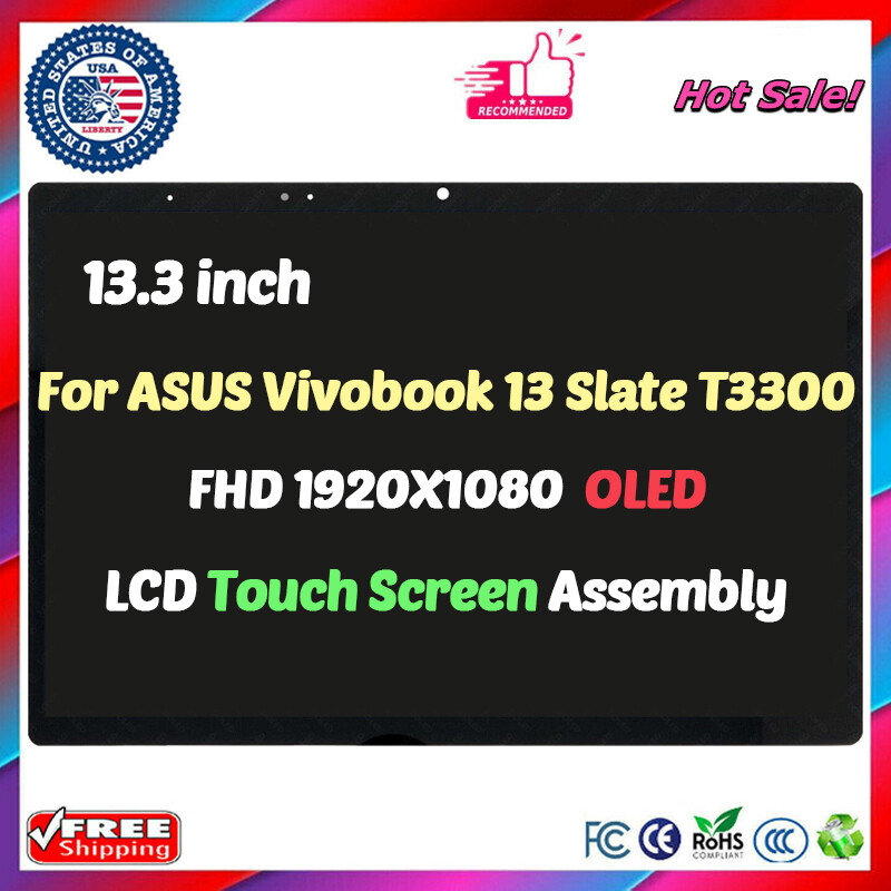 OLED 13.3" For ASUS Vivobook 13 Slate T3300KA T3300KA-DH21T FHD LCD Touch Screen