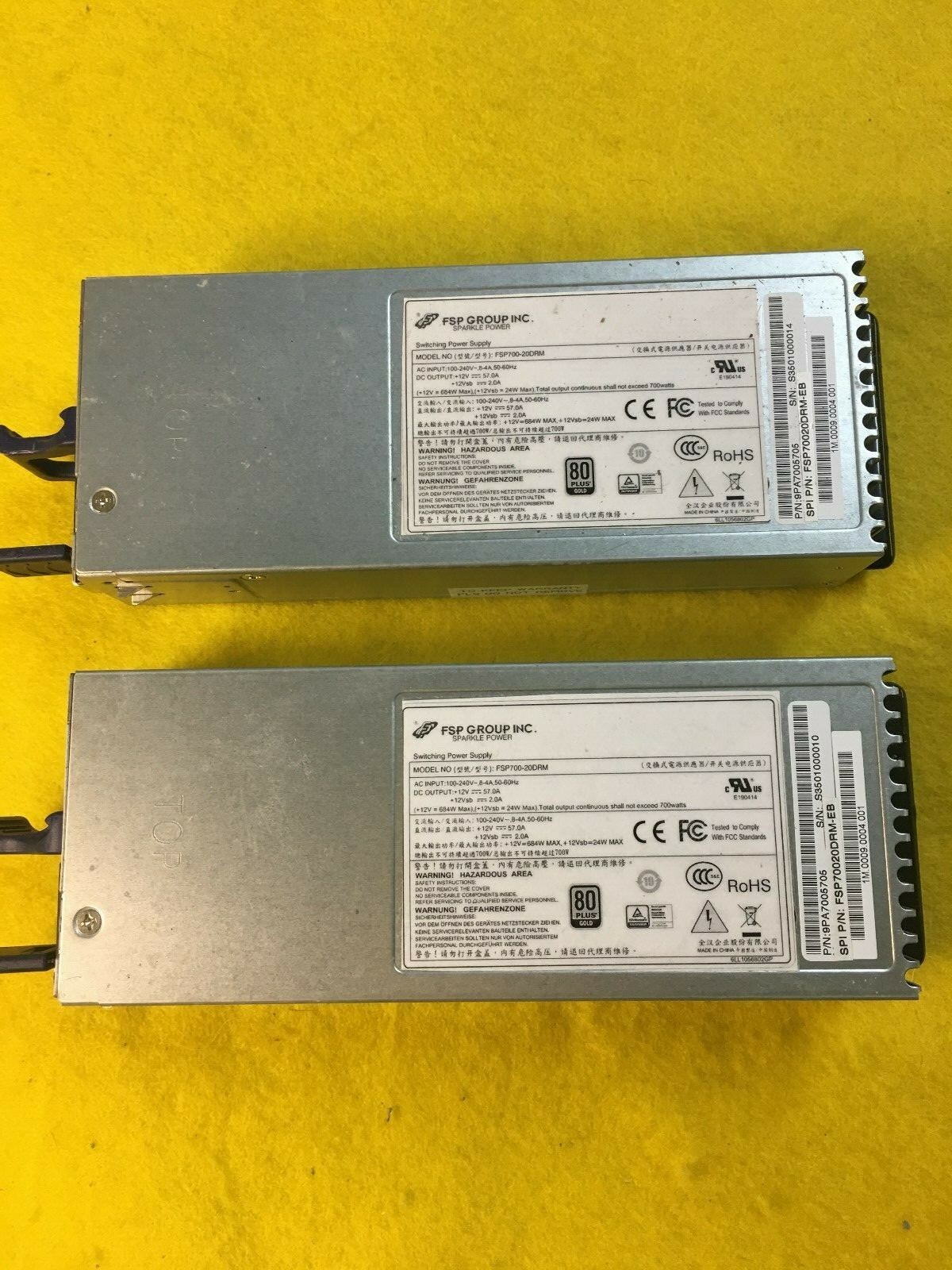 LOT OF 2 FSP GROUP SPARKLE POWER SWITCHING POWER SUPPLY FSP700-20DRM