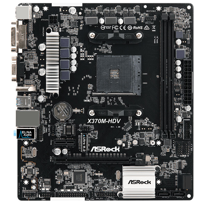 For Asrock X370M-HDV Motherboard AMD X370 DDR4 VGA DVI  Mainboard