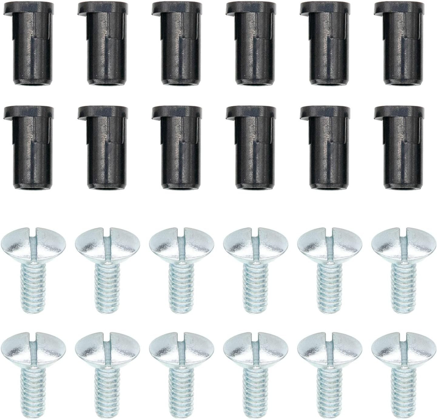 12Pcs Center Caps & 12Pcs Screws Kits Compatible with Bronco F150 Van,560-3026