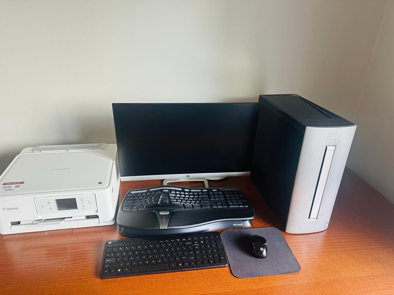 HP Envy Desktop Computer Bundle – Monitor, Keyboards, Mouse & Canon Printer