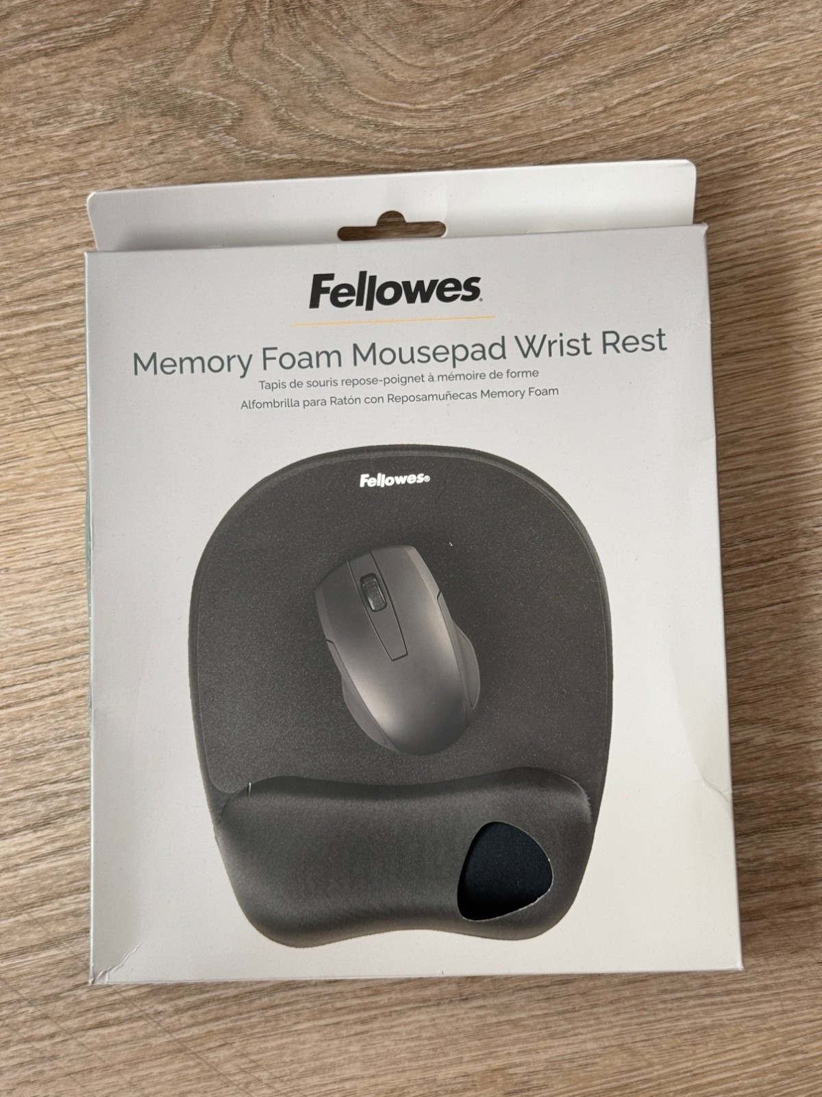 Fellowes Memory Foam Mousepad Wrist Rest - New
